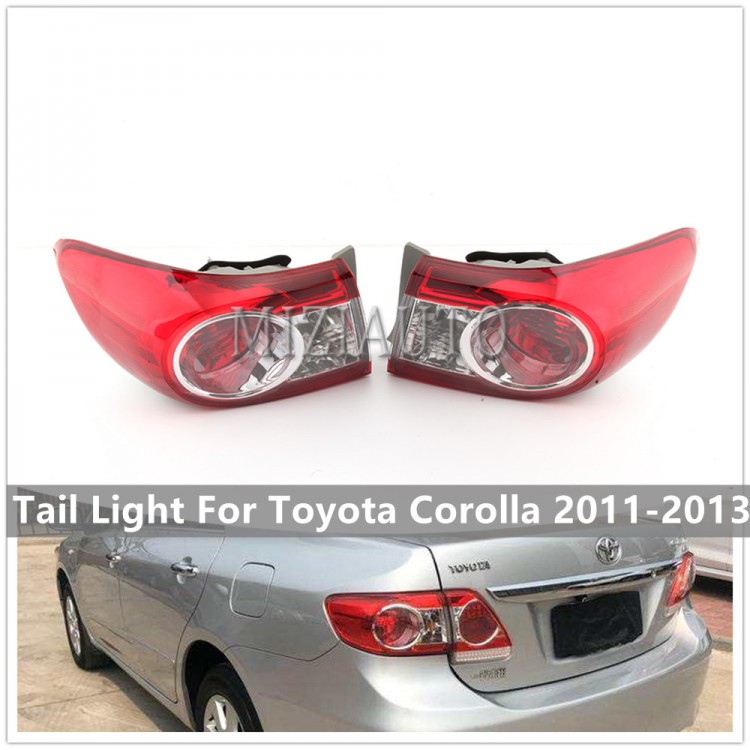 Tail Light For Toyota Corolla 2011 2012 2013 No Bulb Rear Warning Brake Light Turn Signal Lamp Car Accessories Auto