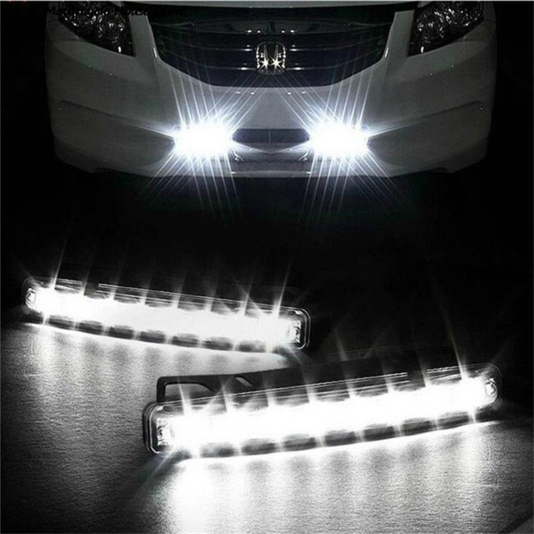 New 8 LED Daytime Running Light Cars DRL The fog Driving Daylight Head drl lamps For Automatic Navigation Lights Singnal Lamp