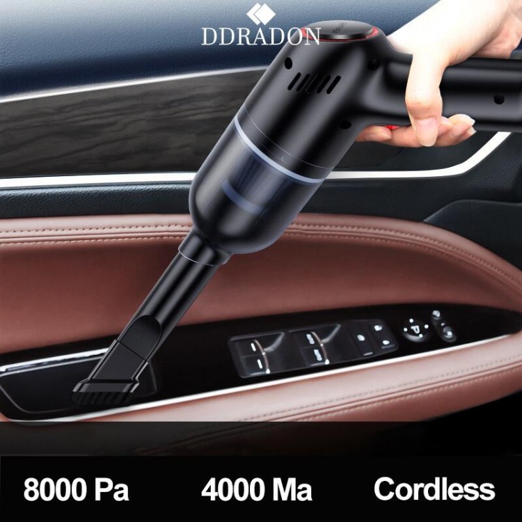 8000Pa Wireless Car Vacuum Cleaner Cordless Handheld Auto Vacuum Home &amp; Car Dual Use Mini Vacuum Cleaner With Built-in Battrery