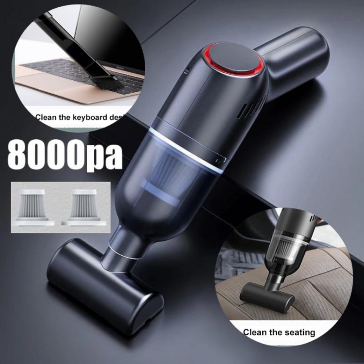 8000Pa Car Vacuum Cleaner Wireless Portable Vacuum Cleaner Handheld Auto Vacuum for Home and Car Built-in Battery Car Cleaning