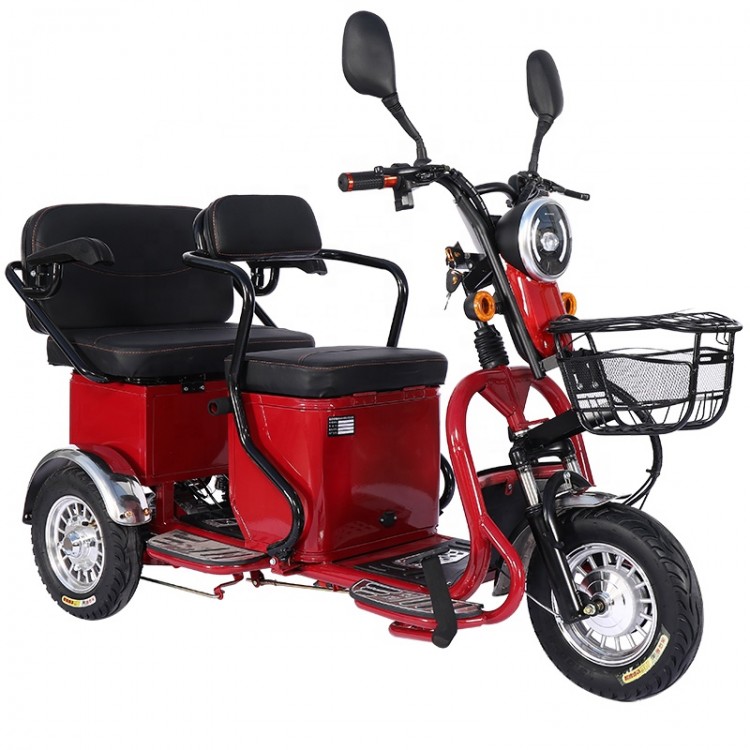 600W 48V 3 Wheels Electric Motorcycle Cargo Home Use Electric Tricycle for Adult Passenger Vehicle