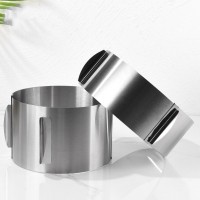 430 Stainless Steel 6-30cm Telescopic Mousse Ring Rustproof With Scale 6-15cm Heightened Baking Cake Ring For Families Baking