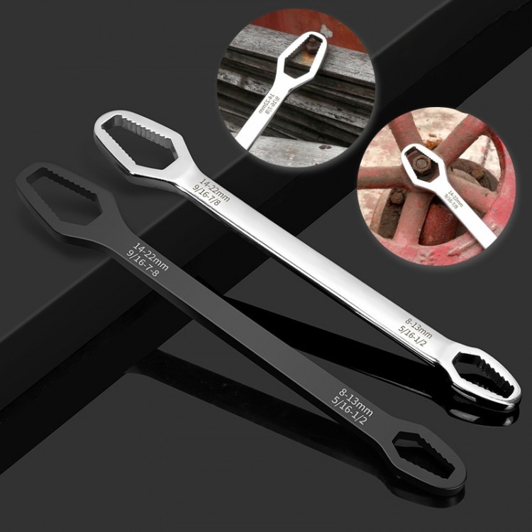 8-22mm Torx Wrench Self-Tightening Universal  Adjustable Glasses Wrench Board Double-head Gadget Spanner Hand Tools for Factory