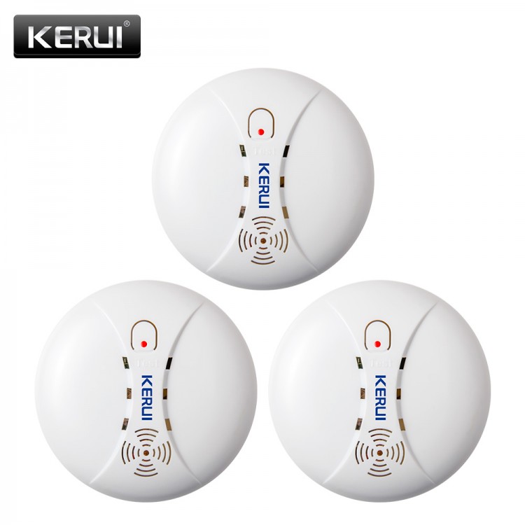 KERUI Wireless 433MHz Smoke Fire Detectors Home Kitchen Security Smoke Sensor Alarm For GSM Wifi Alarm System Used independently
