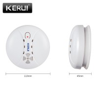 KERUI Wireless 433MHz Smoke Fire Detectors Home Kitchen Security Smoke Sensor Alarm For GSM Wifi Alarm System Used independently