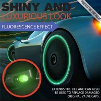 Universal Luminous Tire Valve Cap Car Wheel Hub Glowing Dust-proof Decorative Tyre Rim Stem Covers Applicable Motorcycle Bike