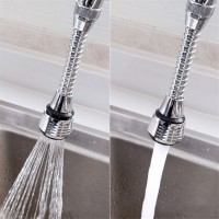 Kitchen Stainless Steel Faucet Shower Water Saver Lengthened 360 Degree Rotating Faucets Anti-splash Sprinkler Spray Extender