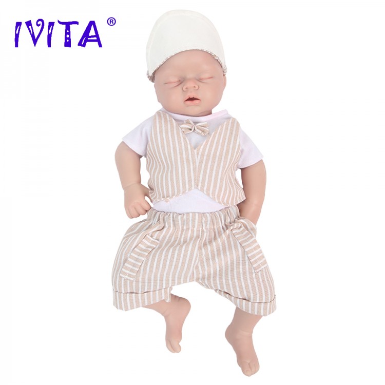 IVITA WB1553 20.86inch 3978g 100% Full Body Silicone Reborn Baby Doll Realistic Dolls with Pacifier for Children Christmas Toys