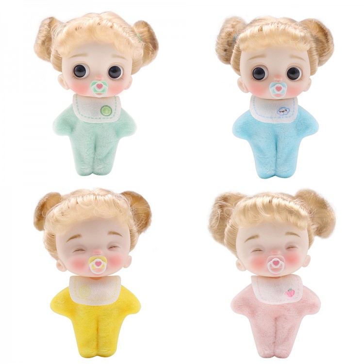 Kawaii Pocket Doll 10Cm Ob11 Nipple Dolls With Clothes Outfit Dress Surprise 1/12 Baby Bjd Dolls Figure Action Toys For Girls