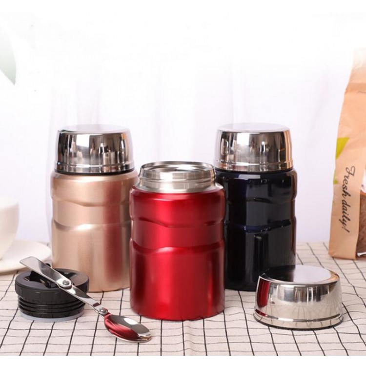 600/800ML  Portable Stainless Steel Food Soup Containers Vacuum Flasks Thermocup Thermos Lunch Box