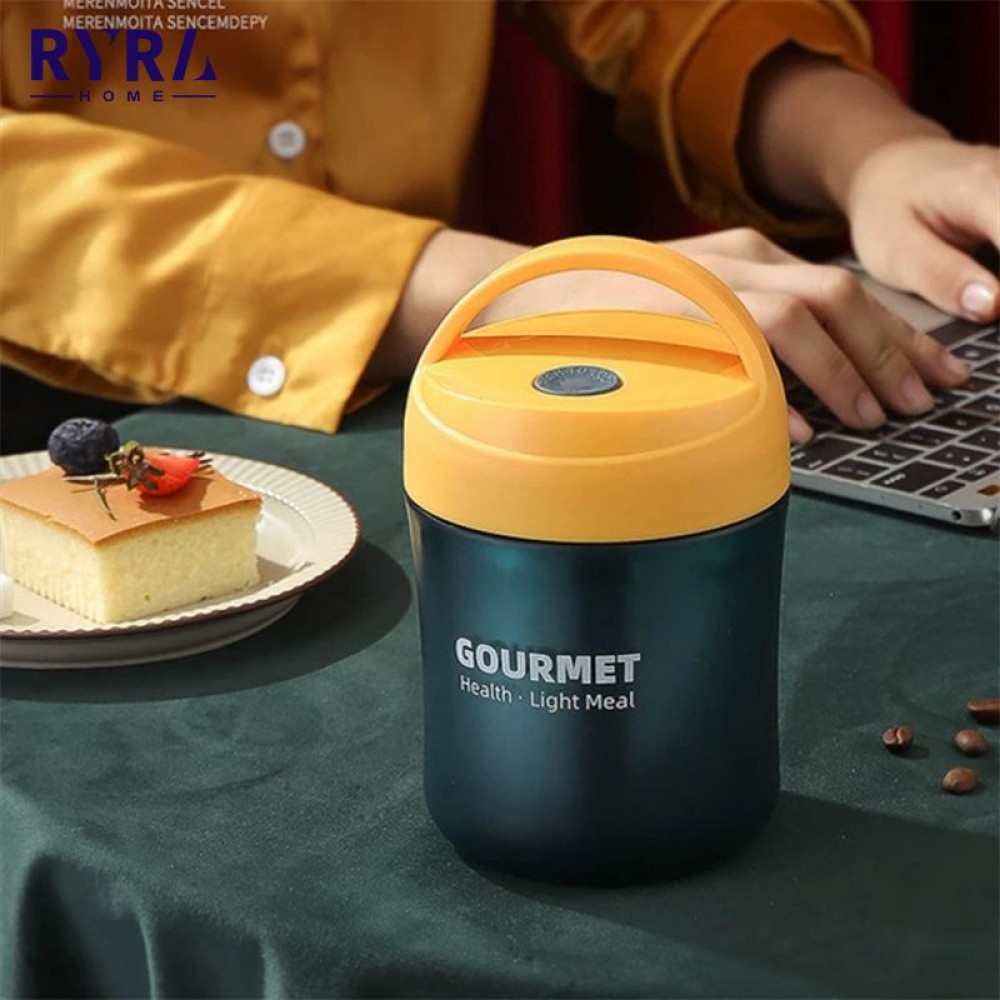 Stainless Steel Lunch Box Soup Cup Thermos Mug Food Container Portable Vacuum Flask Thermos Bottle With Spoon For Kids Tableware
