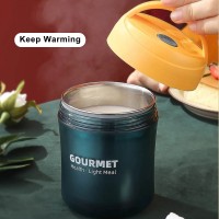 Stainless Steel Lunch Box Soup Cup Thermos Mug Food Container Portable Vacuum Flask Thermos Bottle With Spoon For Kids Tableware