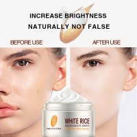 PRETTYCOME White Rice Whitening Face Cream Hyaluronic Acid Essence Nourishing Moisturizing Facial To Help Soothe The Skin-30G