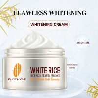 PRETTYCOME White Rice Whitening Face Cream Hyaluronic Acid Essence Nourishing Moisturizing Facial To Help Soothe The Skin-30G