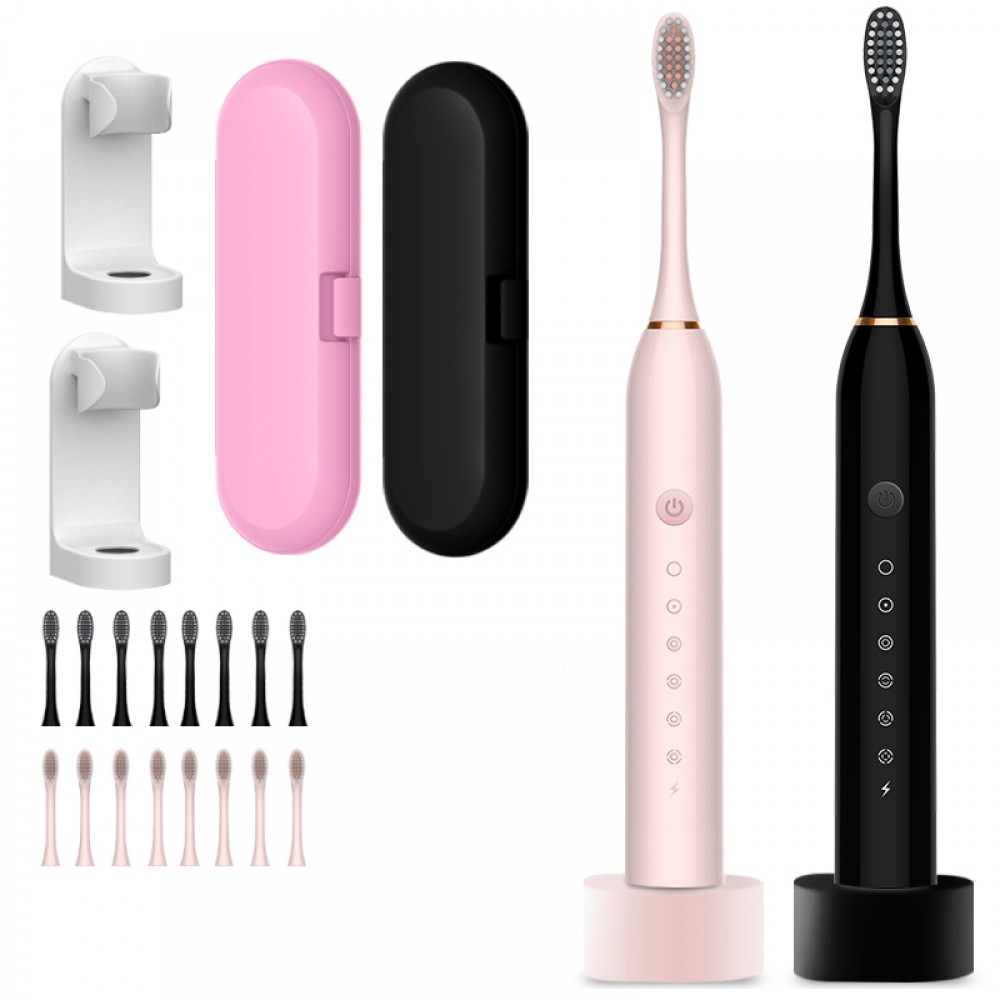 Fashion Sonic Electric Toothbrushes for Adults Kids Smart Timer Rechargeable Whitening Toothbrush IPX7 Waterproof 4/8 Brush Head