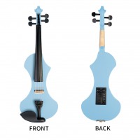 NAOMI Violin 4/4 Full Size Electric Violin Solid Wood Silent Violin Advanced Handmade Electric/Silent Violin+Bow+Bridge+Case SET