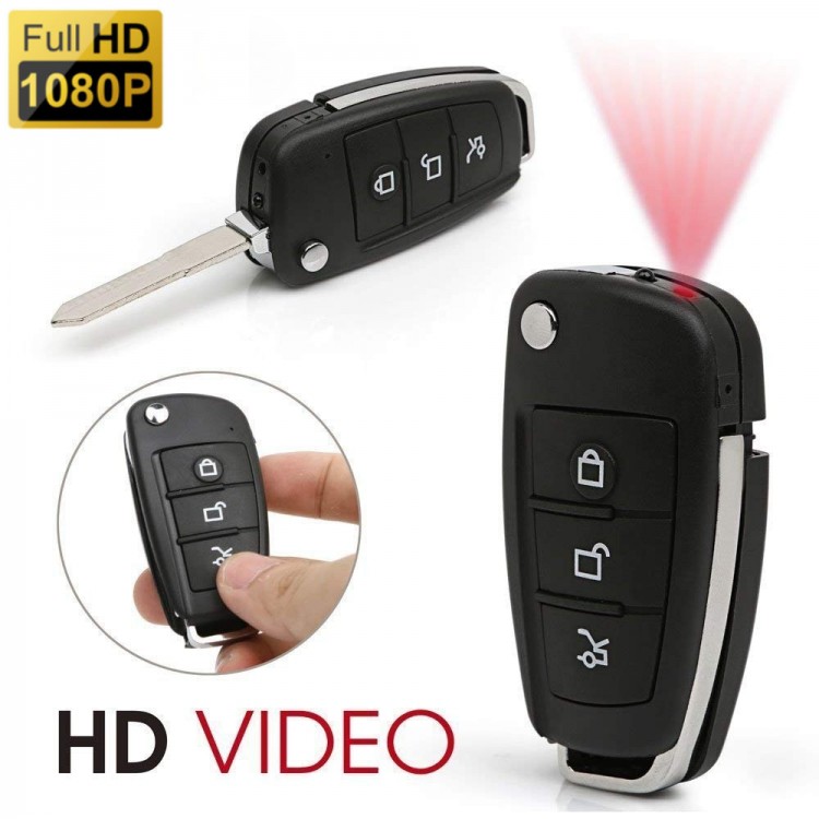 1080P Full HD Mini Camera Car Key Camera Keychain Portable Camera Ultra-compact Infrared Night Vision Sports Surveillance Camera