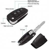 1080P Car Key Mini Camera Motion Detection Video Recorder Night Vision Keychain Camera 140° Wide Angle Lens Sport Mini Camcorder