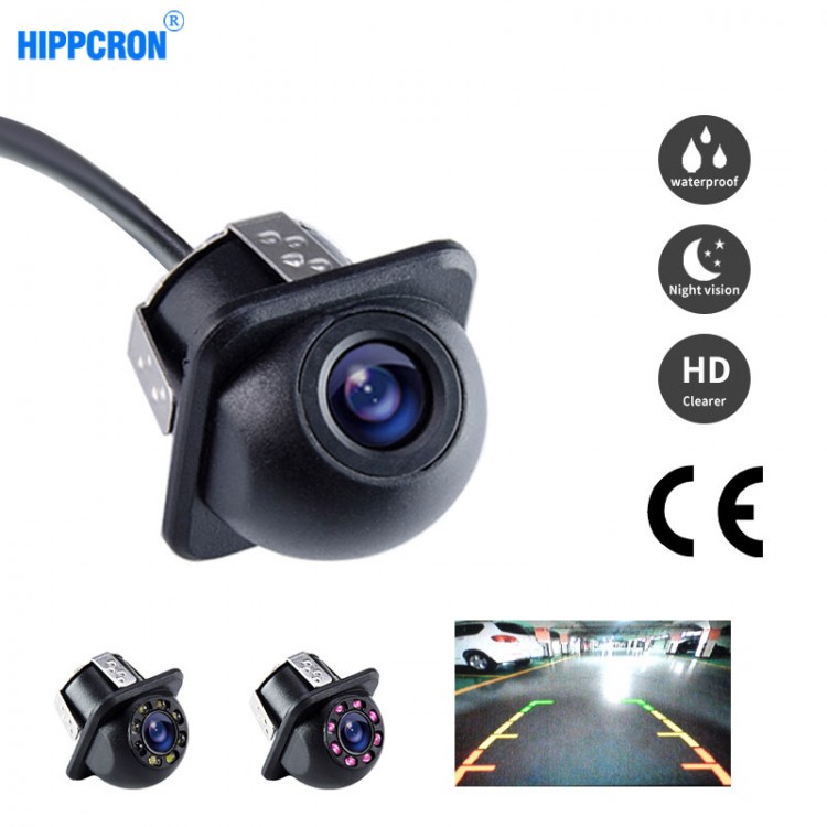 Hippcron Reverse Camera Rearview Car Infrared Night Vision 8 LED  Car Reversing Auto Parking Monitor CCD Waterproof HD Video
