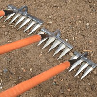 Hoe Weeding Rake Farm Tool Weeding and Turning The Ground Loose Soil Artifact Nail Rake Tool Artifact Harrow Agricultural Tools