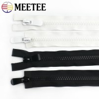 8# 15# 70-150cm Resin Zippers Double Slider Single Puller Open-end Auto Lock Long Zipper for Jacket Bags Sewing Accessories