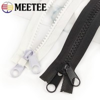 1/2/3/4/5Meter 10# Resin Zipper Open-end Double Side Slider Long Zip for Bag Jacket Luggage Tent DIY Sewing Material Accessories