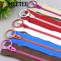 10Pcs Meetee 15-40cm 3# Resin Zippers Ring Zip Slider Closed End Zipper for Sewing Bags Wallet Purse Clothes Accessories