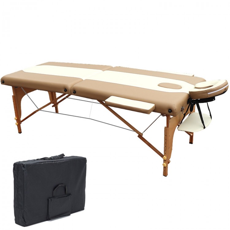 Folding Luxury Leather Massage Table Furniture Kit Spa Bed with Beech Structure