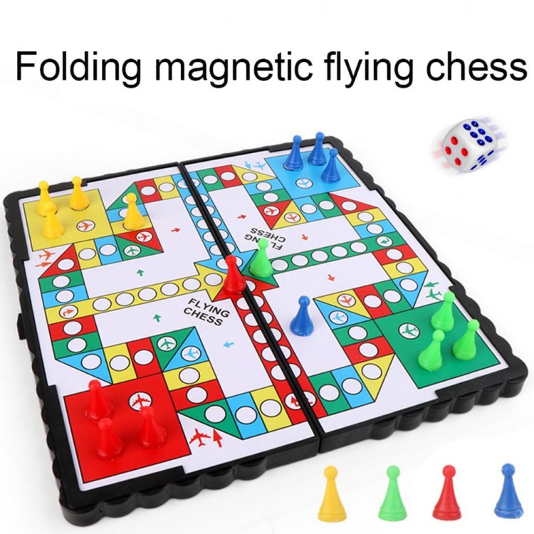 Foldable Megnatic Flying Ludo Parent Child Interactive Amusement Board Game Toy