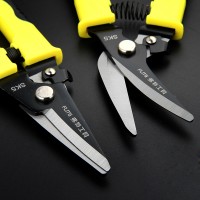 100% Genuine Multifunction Stainless Steel Electrician scissors Manually Shears Groove Cutting Wire and Thin steel Plate