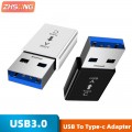 ZHSONG USB C Adapter USB 3.0  Male to USB Type C Female Type-C Connector for Laptop Samsung Xiaomi 10 Earphone USB Adapter 2022