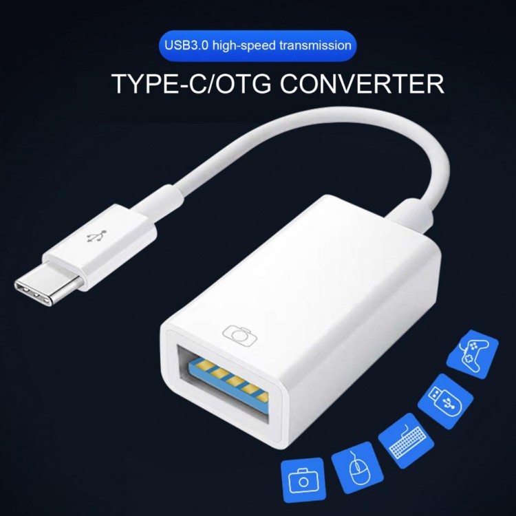 OTG Adapter Portable High Speed Mini Type-C to USB Charging Data Converter Cable for Laptop