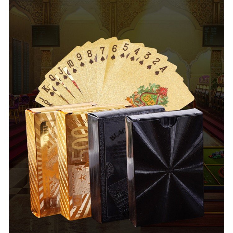 Waterproof Playing Card Tyrant Golden PVC Plastic  Card Gold Foil Plastic Deck Of Cards Poker Board Game Travel Games