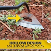 Steel Hardened Hollow Hoe Handheld Shovel Weed Rake Puller Vegetable Planting Hoe Farm Gardening Weeding Tool Dropship