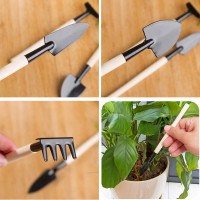 3Pc/Set Mini Gardening Plant Pot Tools Handheld Shovel Spade Rake Gardening Work Home Gardening Tool Set Bonsai Tools