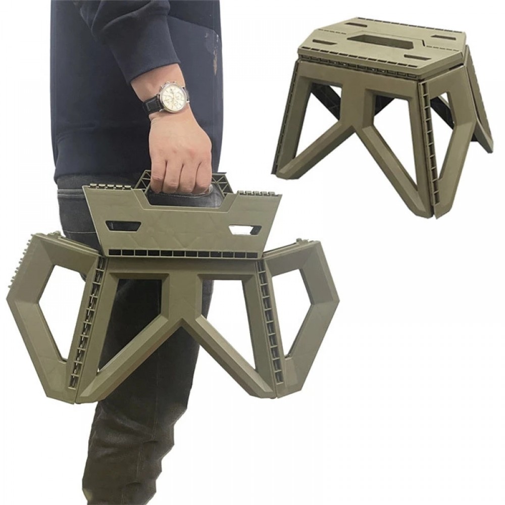Japanese-style Portable Outdoor Folding Stool Camping Fishing Chair High Load-bearing Reinforced PP Plastic Triangle Stool