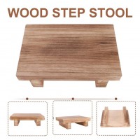Wooden Step Stool For Bedside Indoor,Bedside Step Stool Toilet Stool Non-Slip Pad Bathroom Helper Assistant Foot Seat Footstool