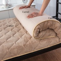 Student dormitory single mattresses warmth Coral fleece  Foldable mats King Queen Twin Full Size bed product