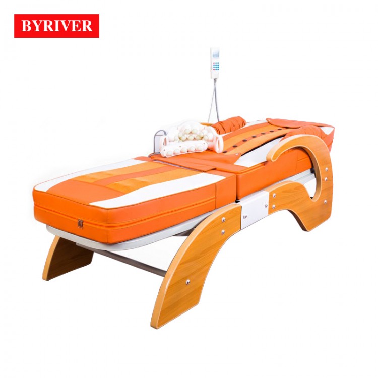 BYRIVER Spine Massager Jade Massage Bed Korea Electric Far Infrared Ray Heating Full Body Relaxation with lift function