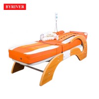 BYRIVER Factory Wholesale Jade Massage Bed Korea Popular Electric Far Infrared Ray FIR Therapy Full Body Massager 7+4 Roller