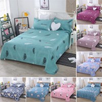 Bed Sheet Home Textile Modern Polyester Cotton Flat Sheets Bed Linens Single Queen King Size Bedspread (Pillowcase Need Order)