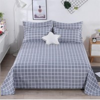 3pcs Bed Sets with 1pc Flat Sheets and 2pcs Pillowcases Cotton Polyester Bed Linens Soft Comfortable Bedspread Home Textiles