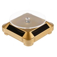 Auto Rotating Turntable Stand Necklace Bracelet Watch Display Solar Showcase