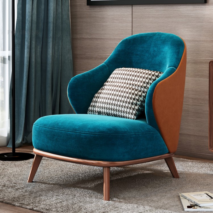 Nordic Flannel Living Room Sofas Modern Armrest Luxury Cotton Linen Sofa Chairs Home Furniture Creative Designer Single Sofa