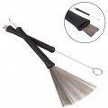 Newly Metal Wire Drum Brushes Cleaning Tool Portable Jazz Musical Retractable Sticks
