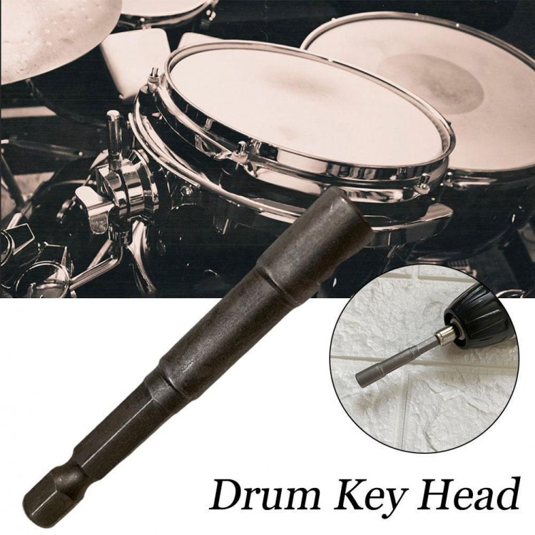 1 Pcs Electric Drum Key Drum High Quality Metal  Jazz Drum Wind Batch Special Drum Key Head Hand Drill Special Dark Gray