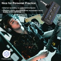 Lekato Guitar Plug Amp Pa-1 Headphone Mini Amplifier Speakers Combo Amplifier Acoustic Electric Bass Sound Pedal Board Delay H8