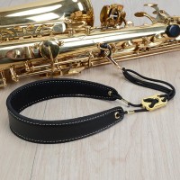 Alto Soprano Saxophone Neck Strap Sax Neckstrap Soft Leather Padded Rubber