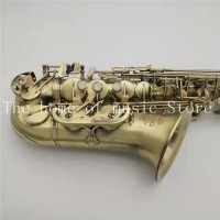 Alto Saxophone Reference  Antique Copper Plated E-flat Professional Musical Instrument With Mouthpiece Reed Neck Free Shippin
