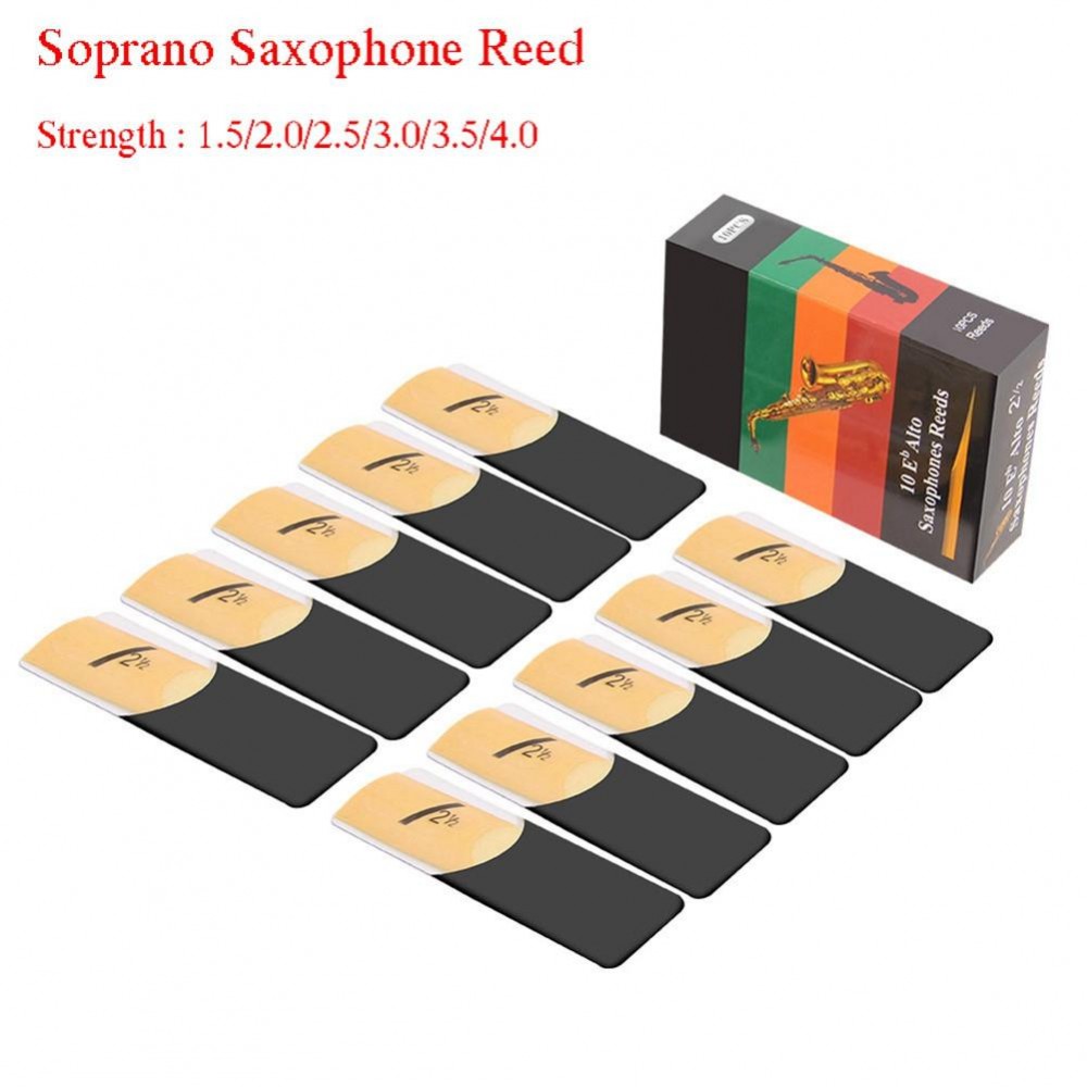 10pcs Alto Saxophone Reeds Strength 1.5 2.0 2.5 3.0 3.5 4.0 Eb Tone Sax Instrument Reed